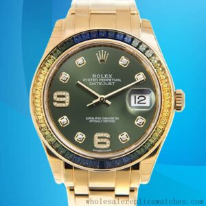 Wholesale Replica Rolex Pearlmaster 86348SABLV-42748 Ladies 31mm Green Dial